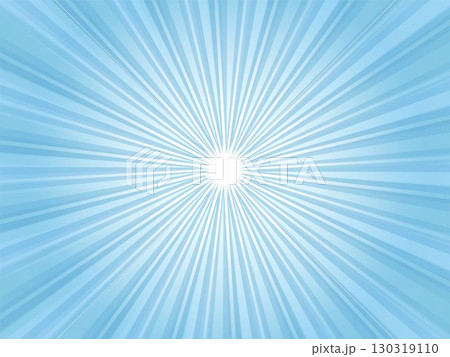 鮮やかな太陽光線が光り輝くイメージの水色集中線背景 130319110