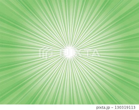 鮮やかな太陽光線が光り輝くイメージの緑色集中線背景 130319113