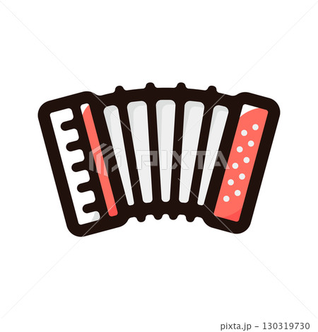 アコーディオンのイラストアイコン(ミュージック・音楽・楽器素材) アコーディオンのイラストアイコン(ミュージック・音楽・楽器素材) 130319730