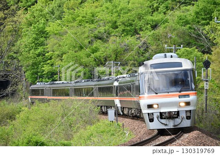 坂祝カーブを行くキハ85系特急ひだ 坂祝カーブを行くキハ85系特急ひだ 130319769