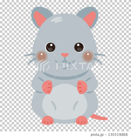 Illustration of a sitting mouse 130319868