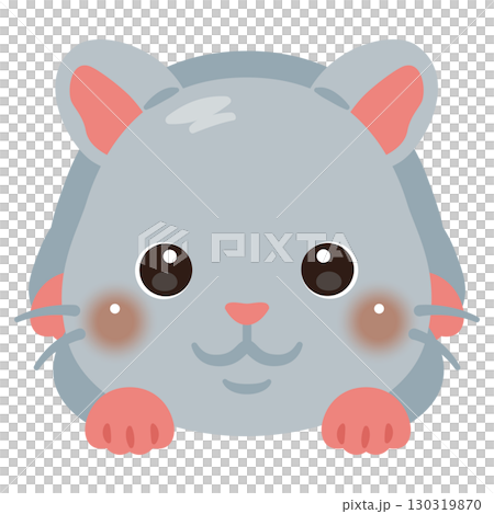うつ伏せになったネズミのイラスト 130319870