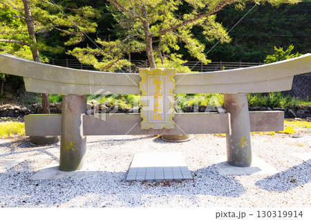 対馬　和多都美神社　低い鳥居 130319914