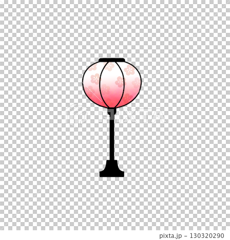 Full-color lantern (flower pattern, pink gradation) - Hinamatsuri 130320290