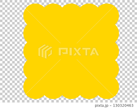 Simple cloud-shaped frame, yellow 130320463
