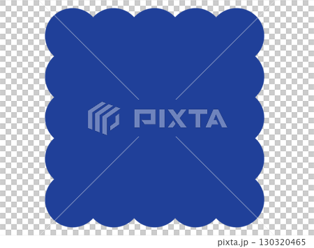Simple cloud-shaped frame in navy blue 130320465