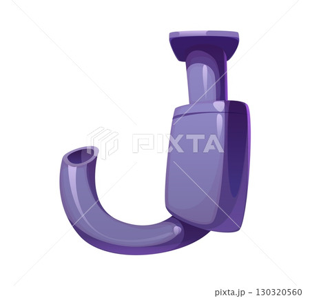 Auto racing competition font exhaust tube letter J. Car speed motorsport latin typeset element, bike race championship vector English alphabet type symbol. Automobile road racing rally typeface sign 130320560