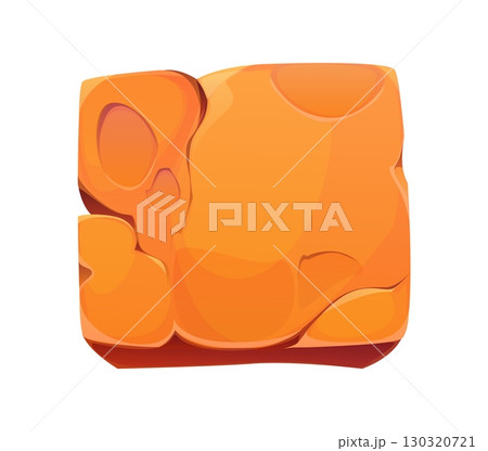 Egypt game sandstone tablet game icon, ancient Egyptian treasure asset. Cartoon vector old, textured, square stone plate with cracks for civilization adventure, archaeology, mythology arcade quiz game 130320721