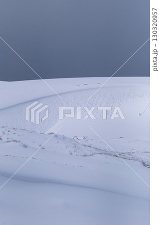 鳥取砂丘の雪景色  130320957