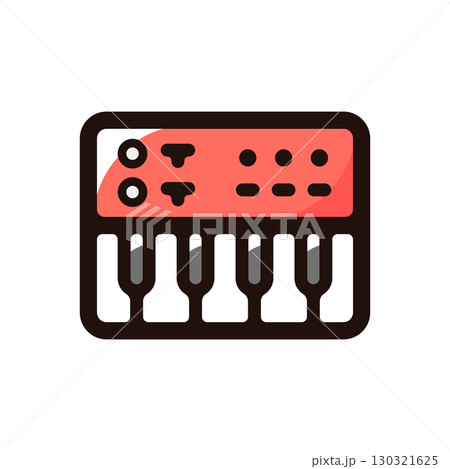 シンセサイザーのイラストアイコン（DJ・機材・音楽素材） 130321625