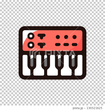 シンセサイザーのイラストアイコン（DJ・機材・音楽素材） 130321625