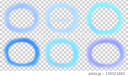 Fluffy round blue background design frame Fluffy round blue background design frame 130321883