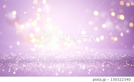 ハロウィンやクリスマスイメージ　淡い紫の輝きと光のボケが広がる幻想的で華やかな背景 130322340