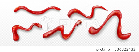 Ketchup sauce drop stripes 130322433