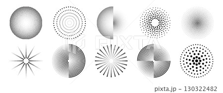 Ripple dot pattern set 130322482