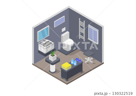 Isometric Bathroom 130322519