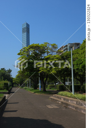千葉ポートタワー　臨海公園プロムナード　遊歩道 130322824