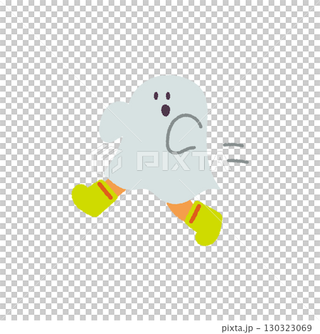 ハロウィンっぽい走るおばけの仮装 130323069