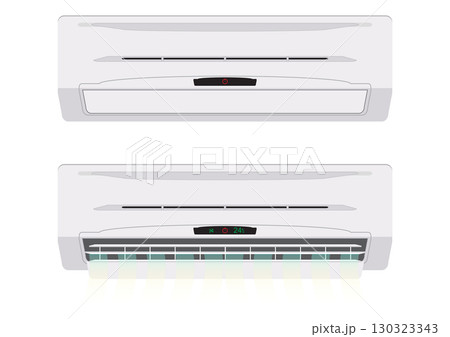 Air conditioning off and on regime with cold wind waves for home and office. 130323343