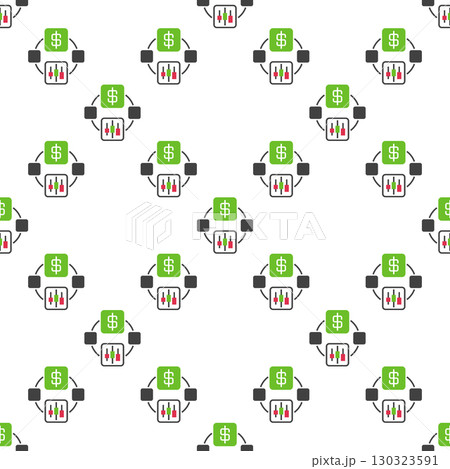 Dollar and Candlestick Chart vector Trading and Investment seamless pattern Dollar and Candlestick Chart vector Trading and Investment seamless pattern 130323591