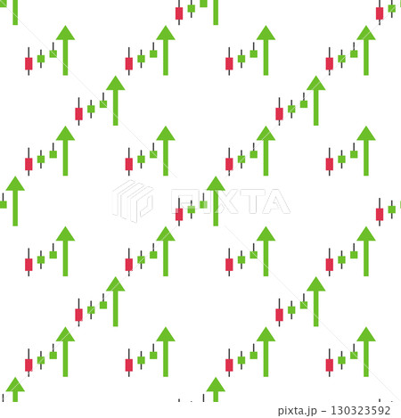 Green Arrow with Candlestick Chart vector Trading and Investment seamless pattern Green Arrow with Candlestick Chart vector Trading and Investment seamless pattern 130323592