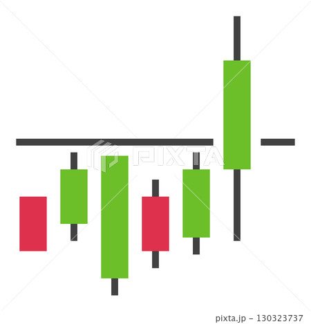 Crypto Candlestick Chart vector Crypto Trading icon or design element 130323737
