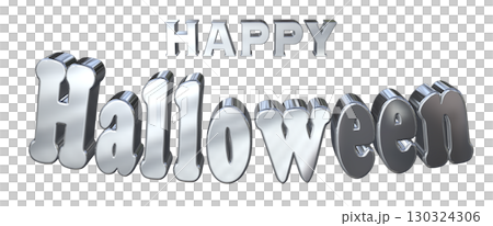 3DCG文字「萬聖節快樂」萬聖節快樂 130324306