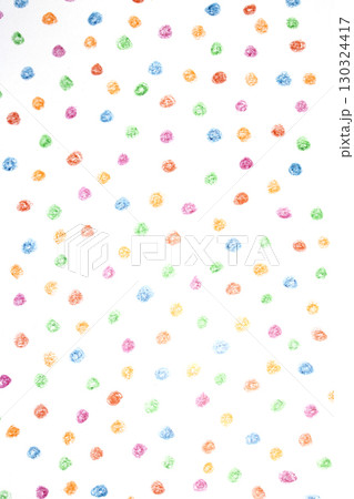 Multicoloured children's pencil crayon spotty polka dots background 130324417