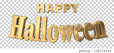 3DCG文字「萬聖節快樂」萬聖節快樂 130324539