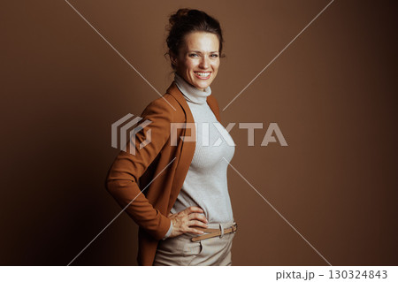 Smiling Professional, Confident Hand on Hip 130324843