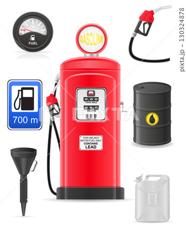 fuel set icons cartoon stock vector illustration fuel set icons cartoon stock vector illustration 130324878