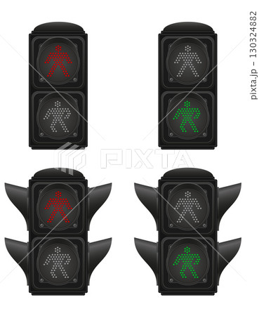 light traffic for pedestrians cartoon stock vector illustration 130324882