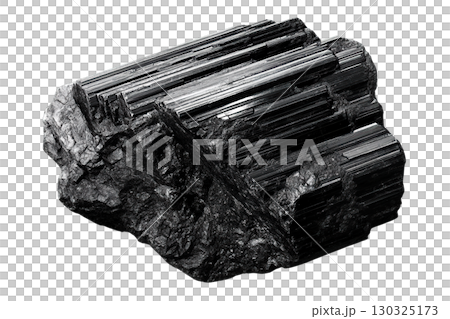 Raw black tourmaline crystal. AI-generated item 130325173