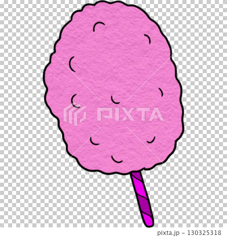 a pink cotton candy on a stick 130325318