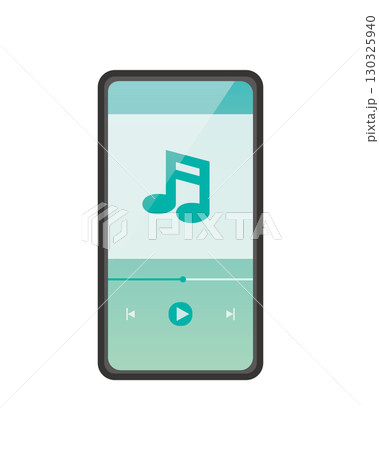 スマホ画面　音楽アプリ 130325940