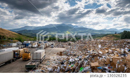 land with garbage, Garbage dump landscape of ecological damage contaminated land., plastic scrap in landfill, environmental problems pollution, waste or trash from household in waste landfill land with garbage, Garbage dump landscape of ecological damage contaminated land., plastic scrap in landfill, environmental problems pollution, waste or trash from household in waste landfill 130326235