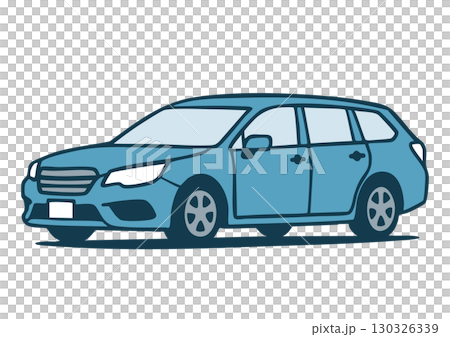 旅行車的簡單插圖 旅行車的簡單插圖 130326339