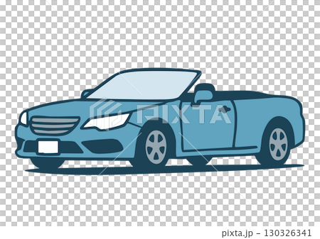 敞篷車的簡單插圖 130326341