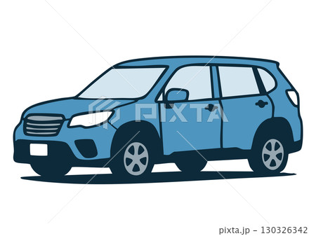 SUV-スポーツ用多目的車のシンプルなイラスト 130326342