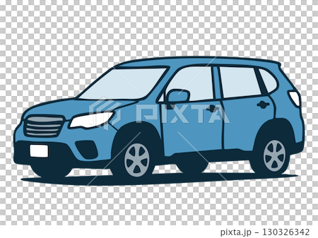 SUV-スポーツ用多目的車のシンプルなイラスト 130326342