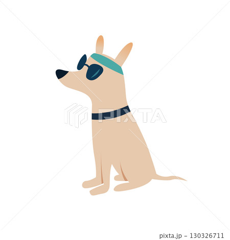 Cute white dog illustration. Cute white dog illustration. 130326711