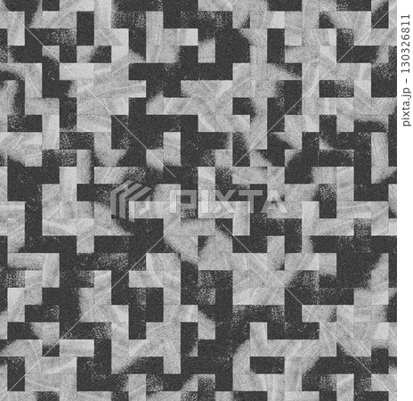 Abstract geometric pattern creating optical illusion with grayscale squares Abstract geometric pattern creating optical illusion with grayscale squares 130326811