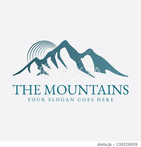 Mountain logo vector illustrations design icon template 130326916