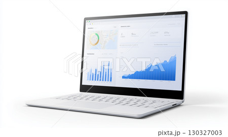 ノートPCにEC売上ダッシュボード表示中 130327003