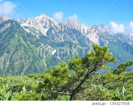 長野県　八方尾根から望む白馬三山　8月 130327056