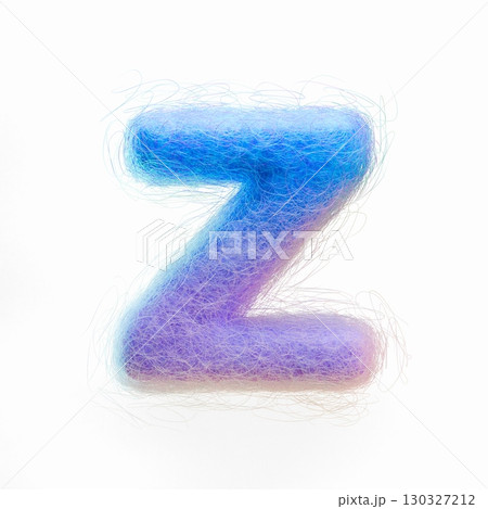 Wool felt font Letter Z 3D 130327212