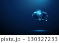 Light bulb inside speech bubble Innovation, creative thinking, brainstorming, insight sharing, communication, collaboration concept. 130327233
