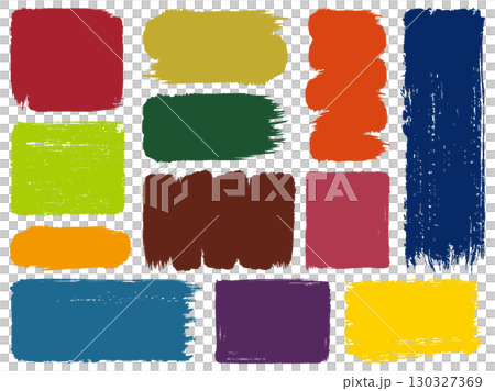 Hand-drawn square frame set / Japanese colors Hand-drawn square frame set / Japanese colors 130327369