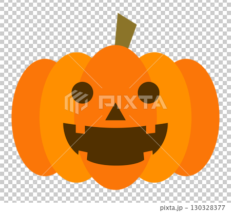 Cute Halloween pumpkin illustration icon illustration simple vector material 130328377