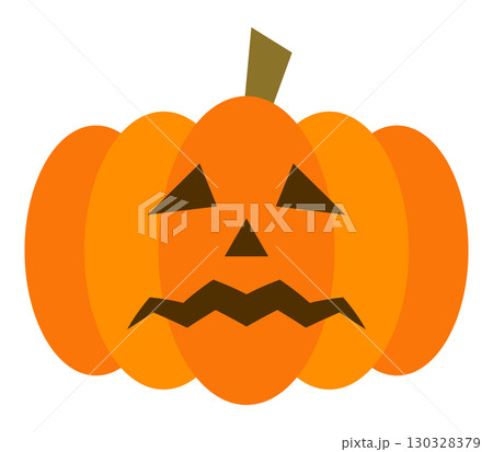 可愛いハロウィンのカボチャのイラスト アイコン イラスト シンプル ベクター素材 130328379